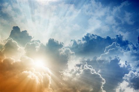 Descargar Gratis Cielo Las Nubes Los Rayos Luz Fondos