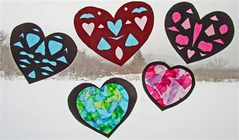Paper Heart Window Decorations Yummymummyclubca