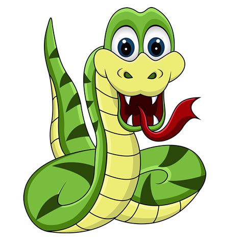 Cartoon Cute Green Snake Png Transparent Bottom Cartoon Snake Cartoon
