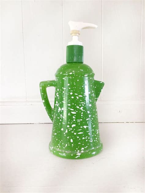 Vintage Green Avon Coffee Pot Soap Dispenservintage Kitchen Etsy
