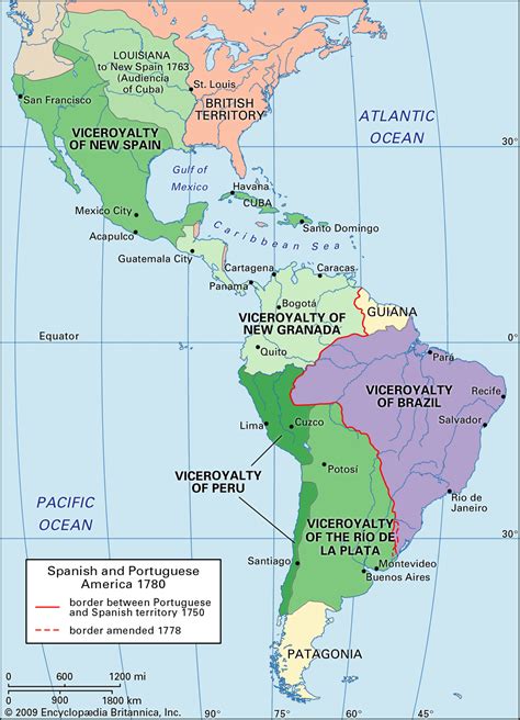 Spanish And Portuguese America 1780 Britannica 2016