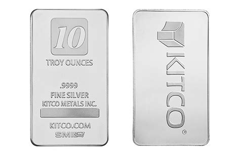 Buy 10 Oz Silver Kitcosmi Bar Silver Coins Silver Bars Kitco
