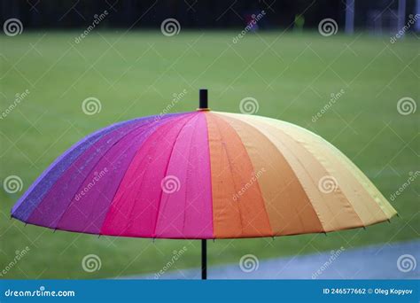 Colored Umbrella Umbrella In Rainy Weather Protection Against