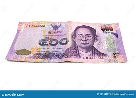 Thai 500 Baht Banknotes Currency Banknotes Used In The Laws Of Stock