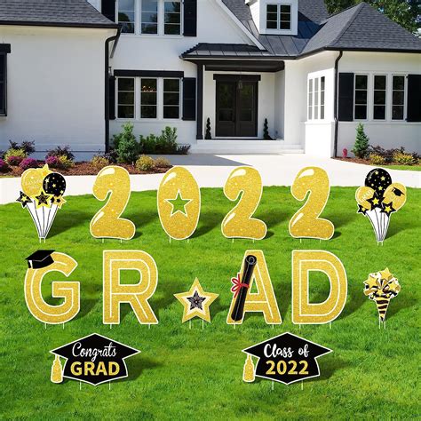 Buy Weltrxe 14 Pcs Graduation Yard Sign Decorations 2022 Congrats Grad