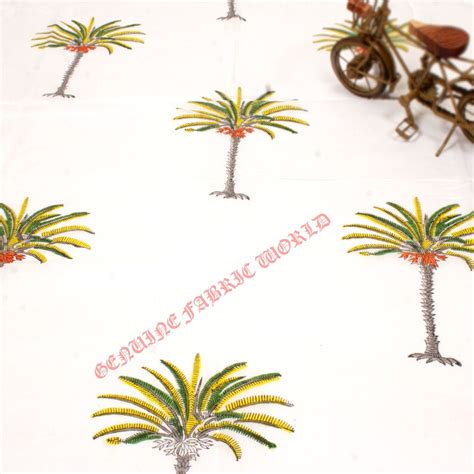 Green Palm Trees Palm Tree Fabric Palm Tree Print Sewing Etsy