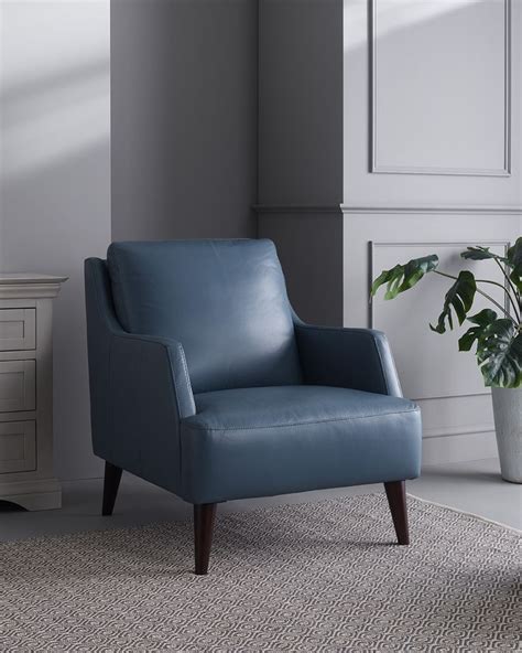 Work effectively in either leather or mesh options with ergonomic, adjustable design featuring 360 degree swiveling capabilities. Trend Sky Blue Leather Accent Chair | Blue accent chairs ...