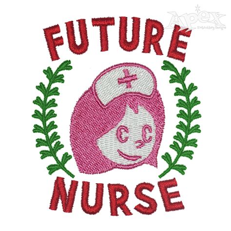 Registered Nurse Symbol Embroidery Design Apex Embroidery Designs