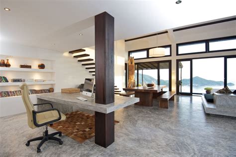 Modern Neutral Home Office Space Interior Design Ideas