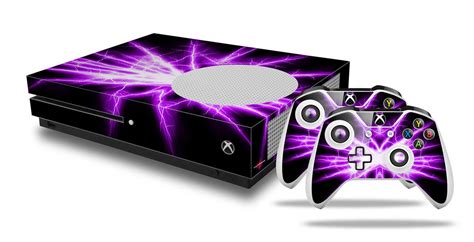 Xbox One S Console Controller Bundle Skins Lightning Purple Wraptorskinz