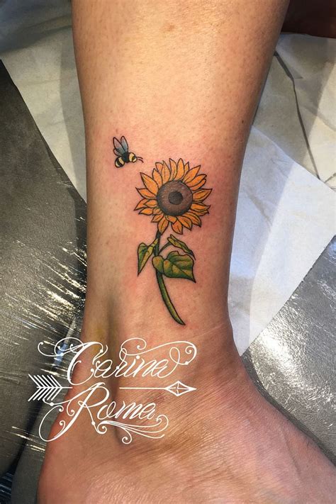Sunflower Tattoo With Name Sunflower Tattoo Simple Sunflower Tattoo