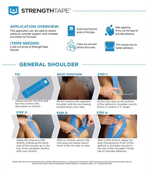 Strengthtape General Shoulder Taping Instructions Kinesiology Taping
