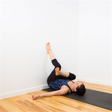 Relaxing Wall Yoga Sequence Popsugar Fitness