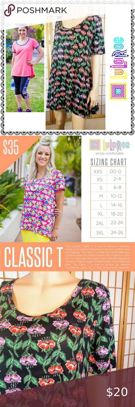{lularoe} classic t top multicolored floral 2xl lularoe classic tops lularoe