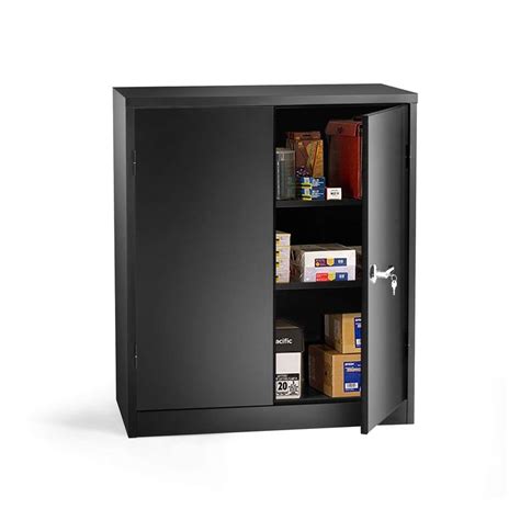 Each individual piece of safavieh furniture has characteristic markings that will differ from photo and showroom samples. INVIE Black Steel SnapIt Storage Cabinet with 2 Adjustable ...