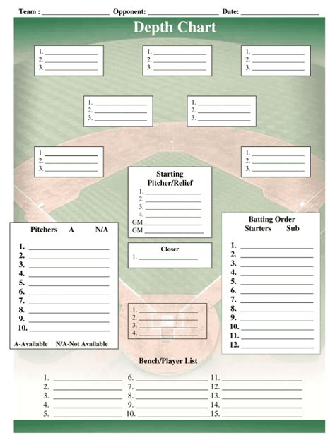 Softball Lineup Cards Printable