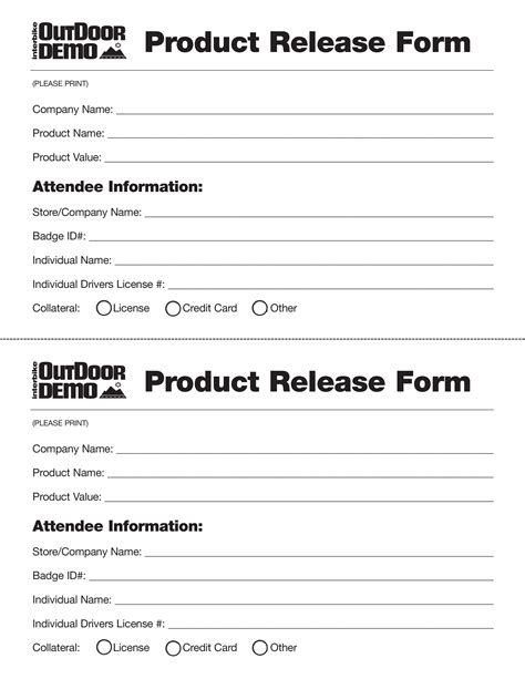 Product Release Form | Templates at allbusinesstemplates.com