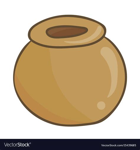 Clay Pot Isolated Royalty Free Vector Image Vectorstock