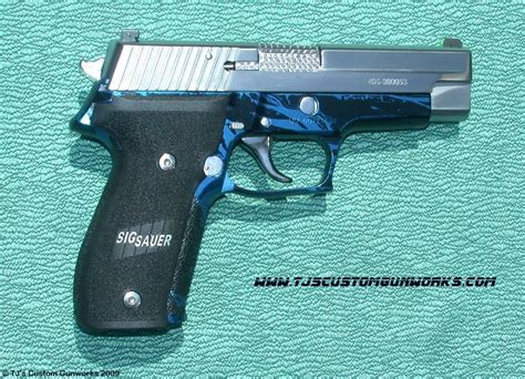 Sig Sauer P226 Custom Blue And Black And Hard Chrome