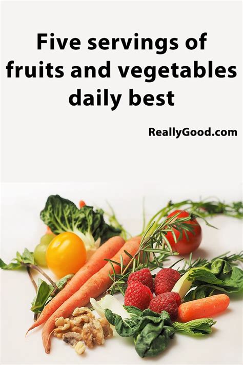 Five Servings Of Fruits And Vegetables Daily Best In