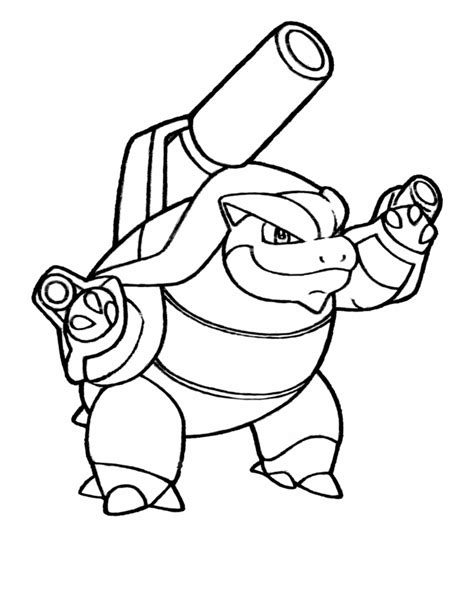 Awesome Pokemon Coloring Pages Mega Image Ideas Blastoise Intended For