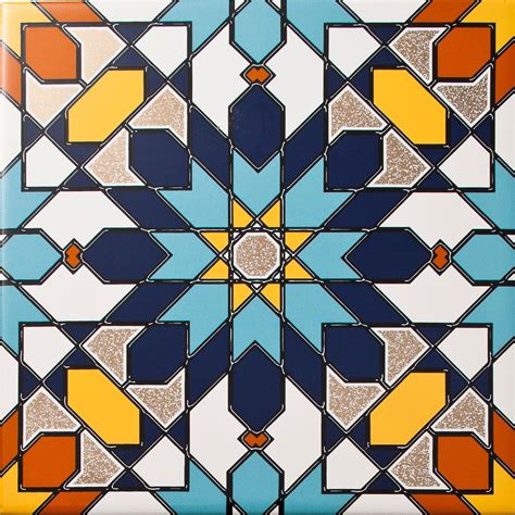 Arabesque Almas Inset Tile A Geomtric Patterned Tile With A Design