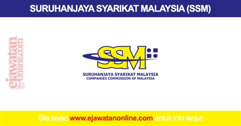 *permohonan adalah secara online melalui portal online atau borang yang telah ditetapkan di suruhanjaya syarikat malaysia (ssm). Suruhanjaya Syarikat Malaysia (SSM) - 30 Jun 2016 ...