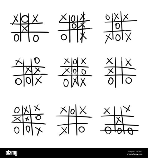 Vector Juego De Tic Tac Toe Juegos Las Diferentes Variantes De