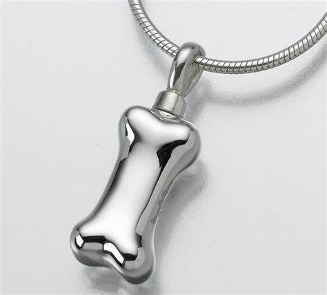 Silver Dog Bone Jewelry Pendant For Ashes Engravable Easy Diy Jewelry