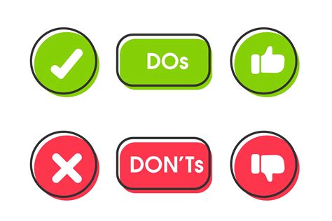 Do And Dont Like And Dislike Icon Set 1121184 Vector Art At Vecteezy