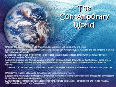 Ppt The Contemporary World Powerpoint Presentation Free Download