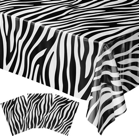 Zebra Party Supplies Zebra Stripe Table Covers Tableware