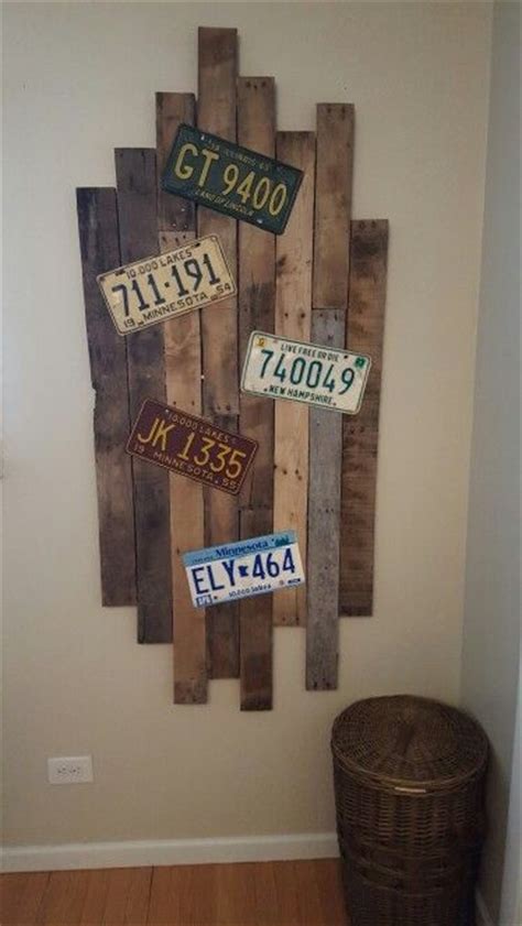 Pallet Wood With My Vintage License Plates Rustic And Old ☺ License