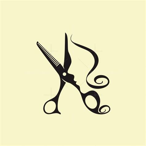 Woman Scissors Logo Scissors Logo Hairdresser Logo Hair Salon Logos