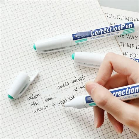 Correction Pen Quick Drying Correction Fluid White Erasure Pen Type