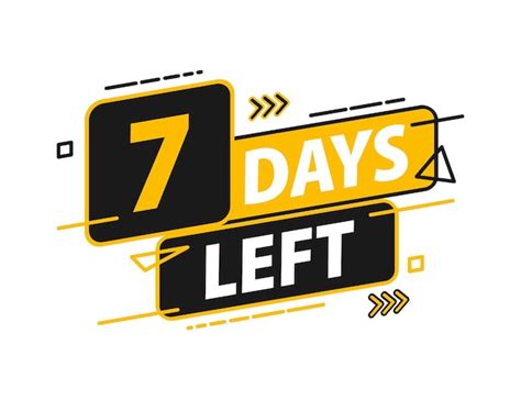 Premium Vector 7 Days Left Countdown Discounts And Sale Time 7 Days