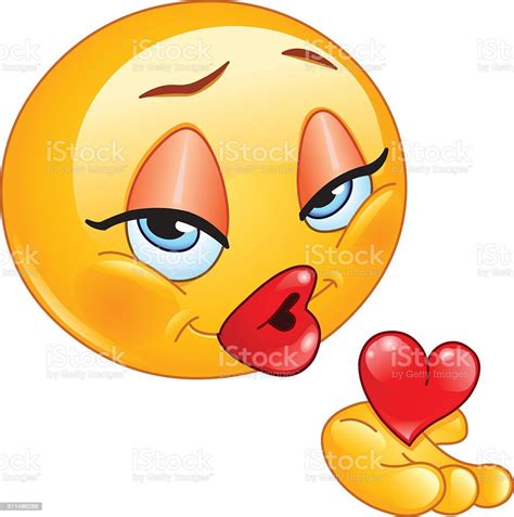 blowing kiss female emoticon stock illustration download image now blowing a kiss emoticon