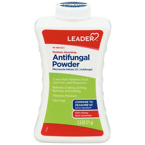 Leader Antifungal Powder Micanzole Nitrate Moisture Absorbing Talc Free