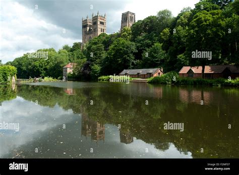 Durham Cathedral And The Old Fulling Mill Over The River Wear Durham