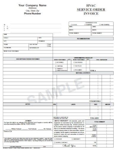 Here are some free to use doc, pdf & excel forms and samples. 9+ HVAC Invoice Template - Word, PDF, PSD, Google Doc, Google Sheet | Free & Premium Templates