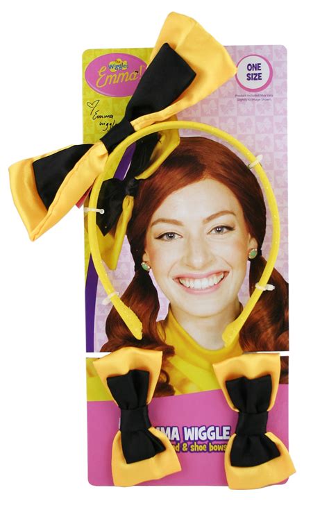 Emma wiggle deluxe costume now at smyths toys uk. The Wiggles Emma Yellow Wiggle Headband and Shoe Bows ...