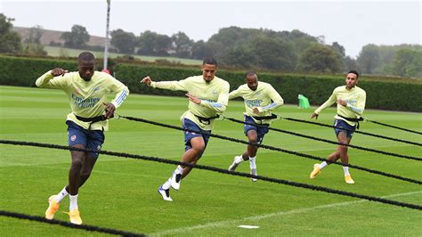 Arsenal players have been training at their colney training ground ahead of sunday's community shield clash against manchester city. The boys ramp up the work at London Colney | Gallery ...
