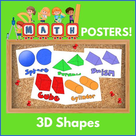 Math Posters 3d Shapes Homeschool Curriculum Fair