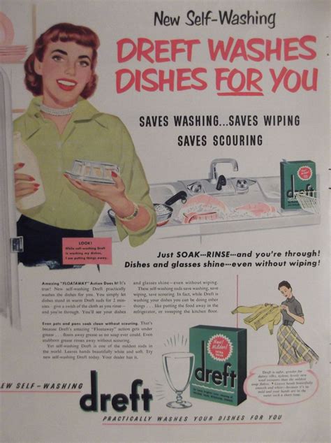 An Advertisement For Dishwashers From The S Featuring A Woman