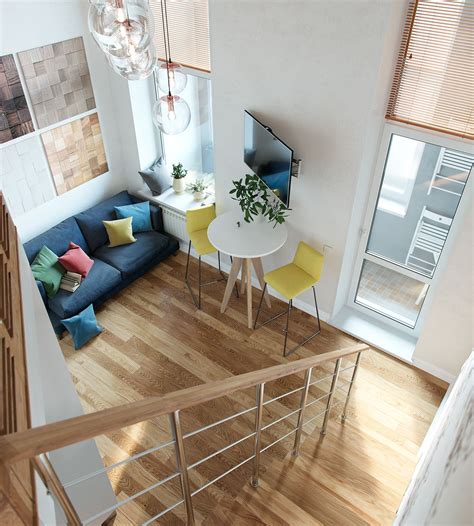Small Studio Apartment In Moscow With Loft Bedroom Idesignarch