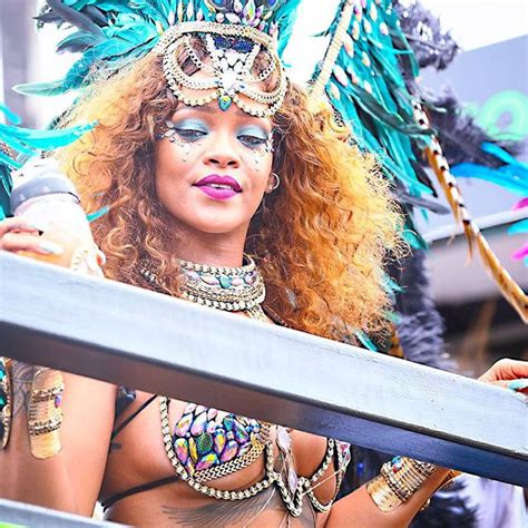 carnival queen rihanna parades around in tiny sexy costume at barbados festival