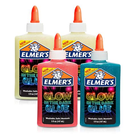 Elmers Glow In The Dark Liquid Glue Great For Making Slime Washable