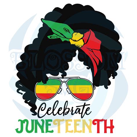 Afro Woman Juneteenth Svg Celebrate Juneteenth Printable Etsy