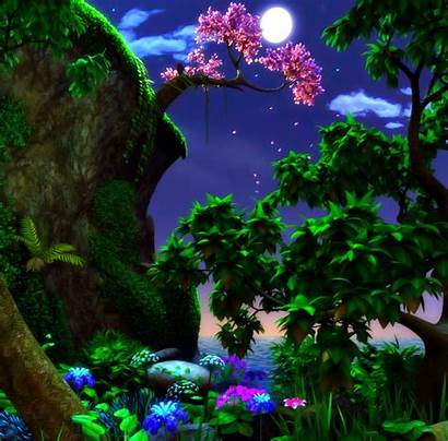 Nature Moonlight Paintings Digital Moon Beauty Night