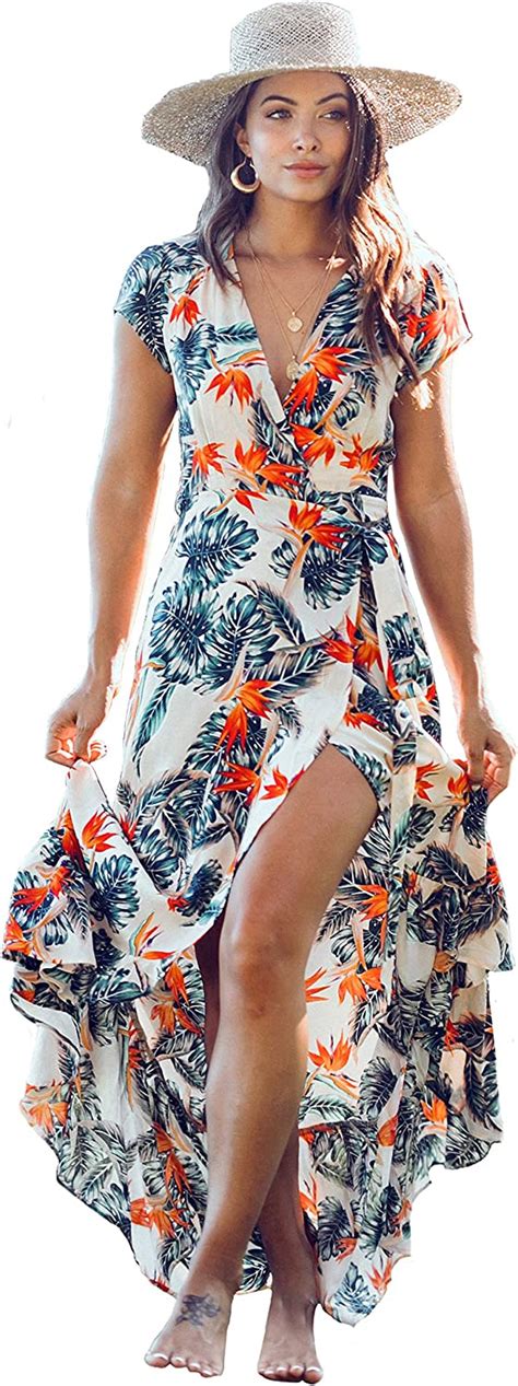 Xix Palm Cozumel Wrap Dress Sundress Beach Coverup Casual